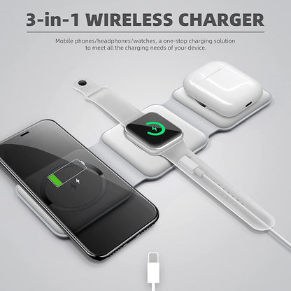 3-in-1 Portable Wireless Charging Pad