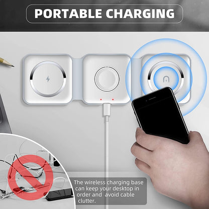 3-in-1 Portable Wireless Charging Pad
