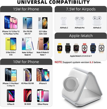 3-in-1 Portable Wireless Charging Pad